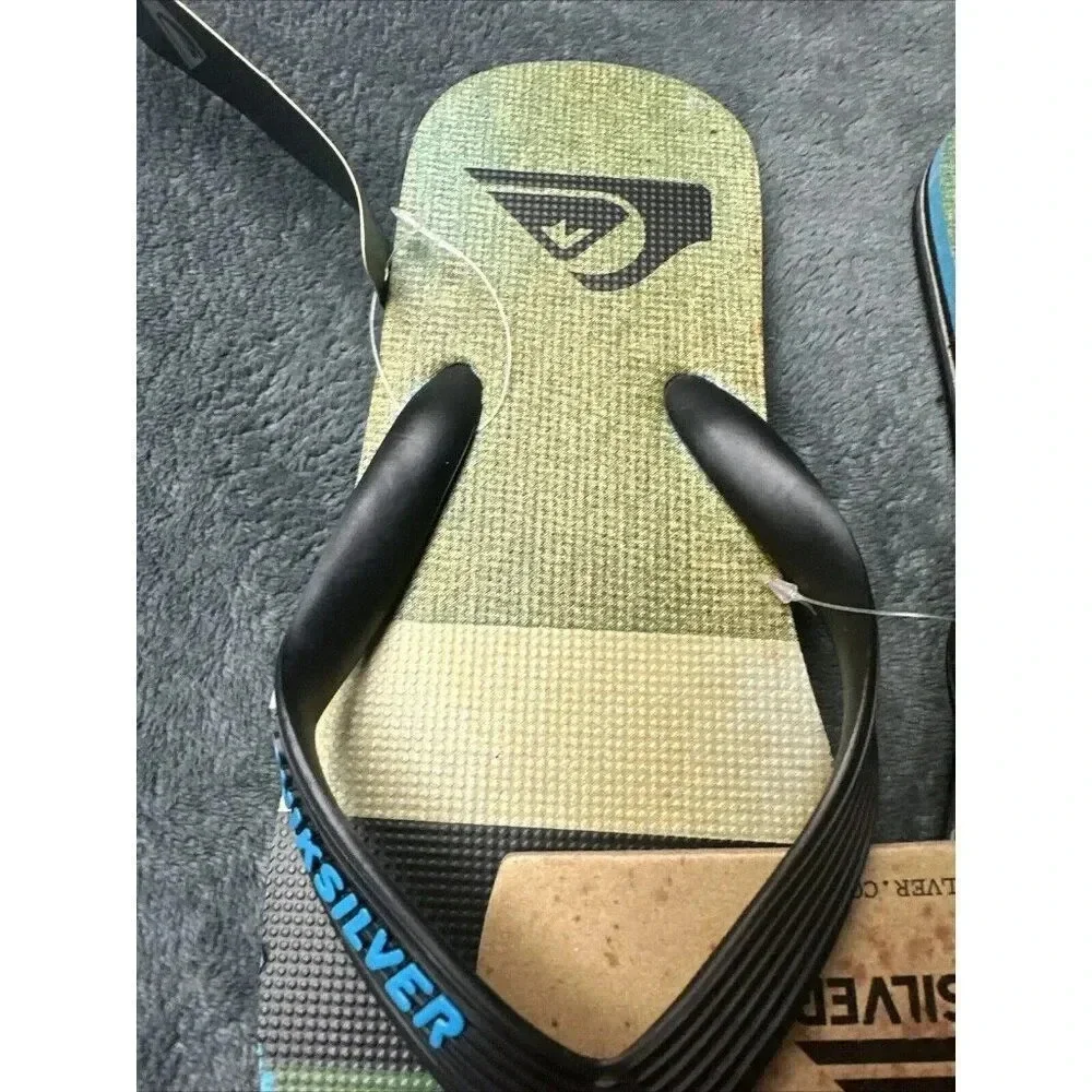 Quiksilver Men’s Molokai Sunset Flip Flop Black Sandals Size 7
